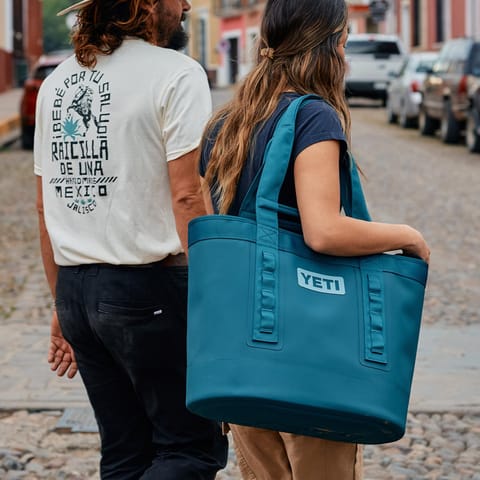 teal yeti bag Hopper M12 Backpack Cooler Go design lets you easily pack the bag away for convenience Yeti Camino 20 Carryall Tote