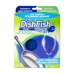 DishFish Non-Scratch Antibacterial Scrubber Sponge For All Purpose 4.5 in. L 1 pk