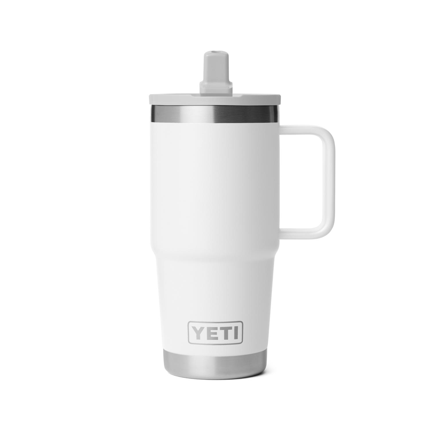 YETI Rambler 20 oz White BPA Free Travel Straw Mug