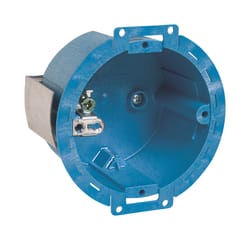 Carlon 14-1/2 cu in Round Thermoplastic 1 gang Ceiling Box Blue
