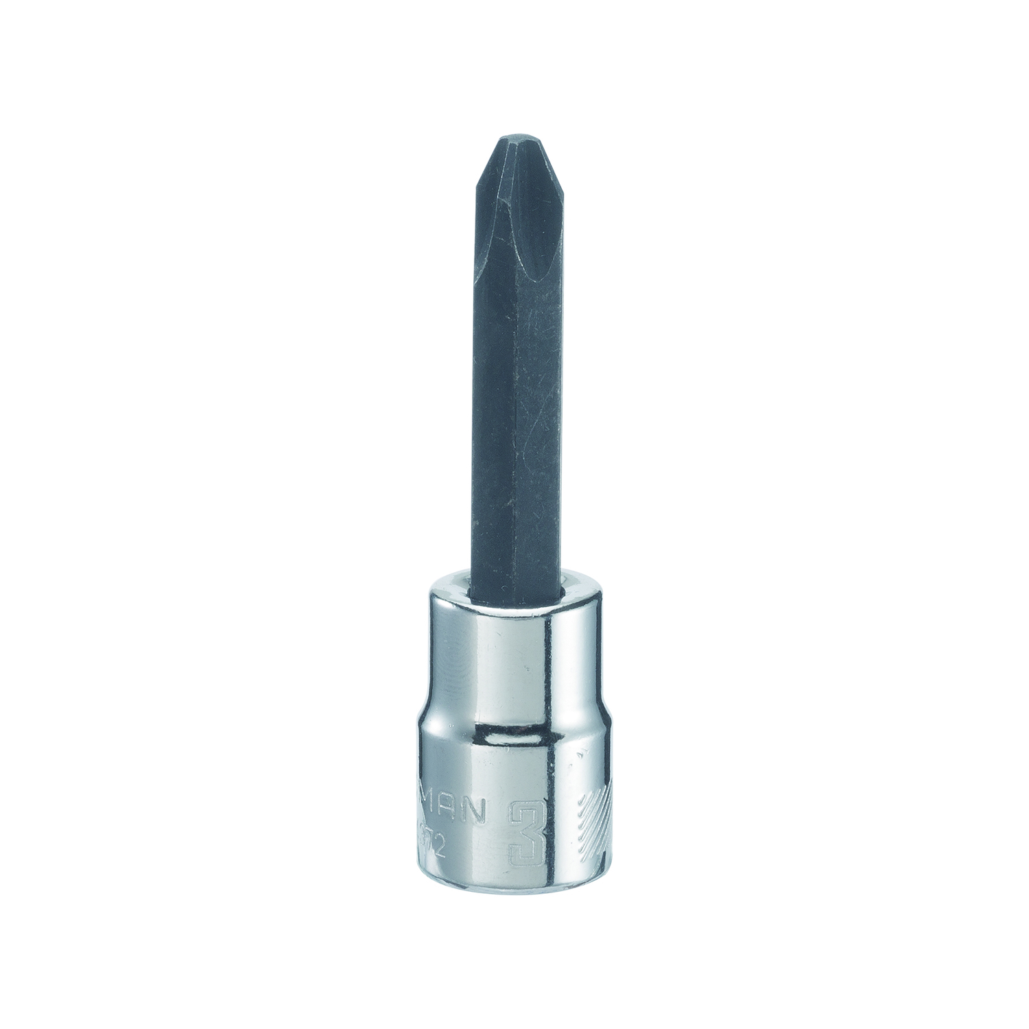Craftsman #3 in. X 3/8 in. drive SAE Standard Phillips Bit Socket 1 pc