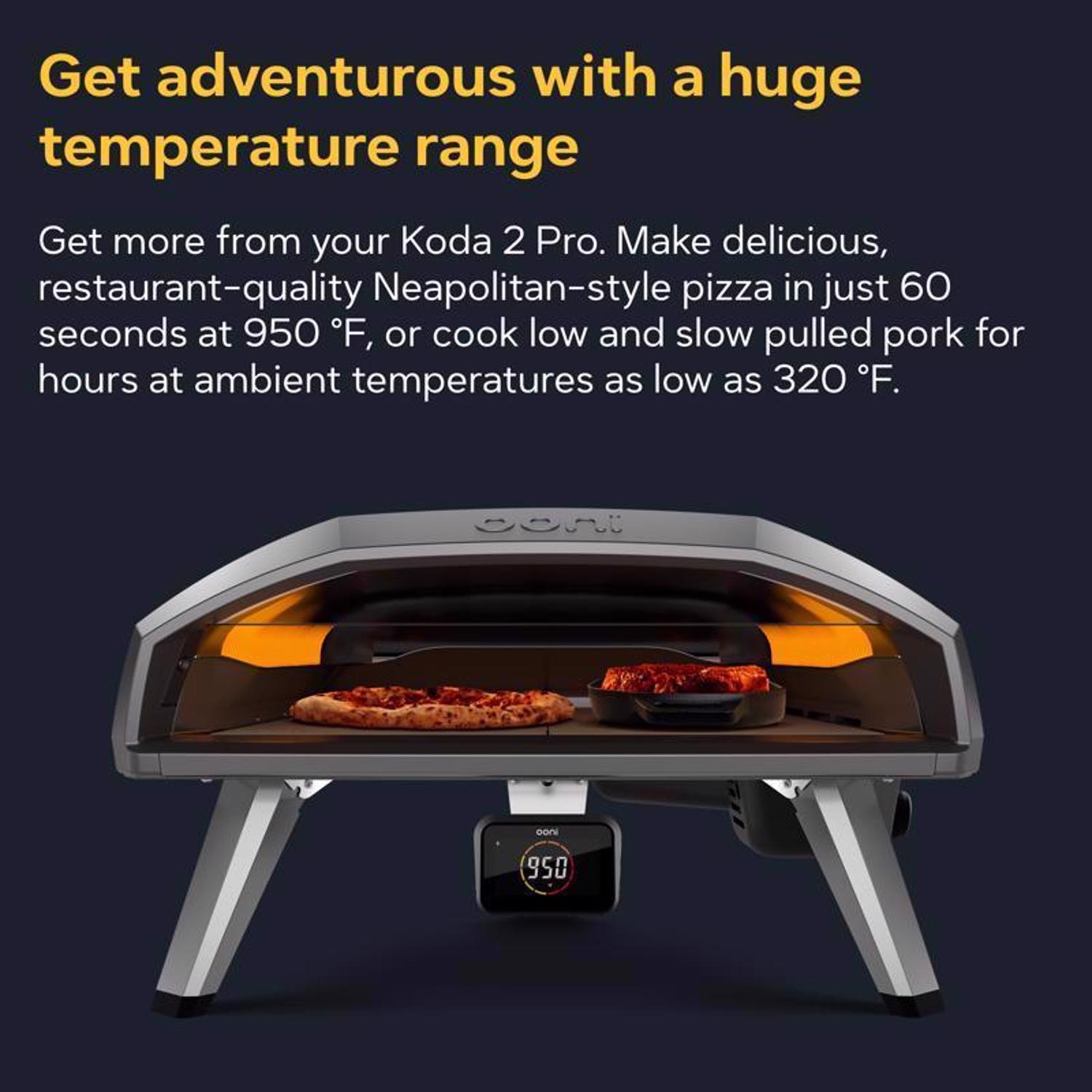 Ooni Koda 2 Pro Propane Gas Outdoor Pizza Oven Foundry Black Mfr