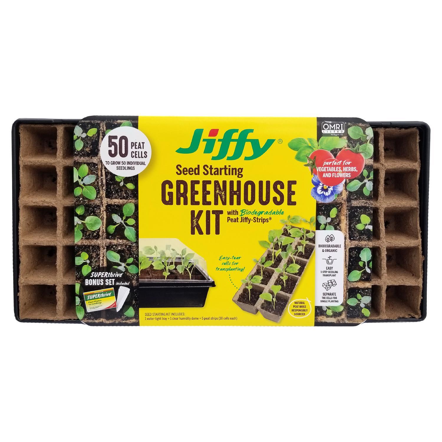 Jiffy 50 Cells 5.5 in. H X 11 in. W X 21 in. L Seed Starting Kit 1