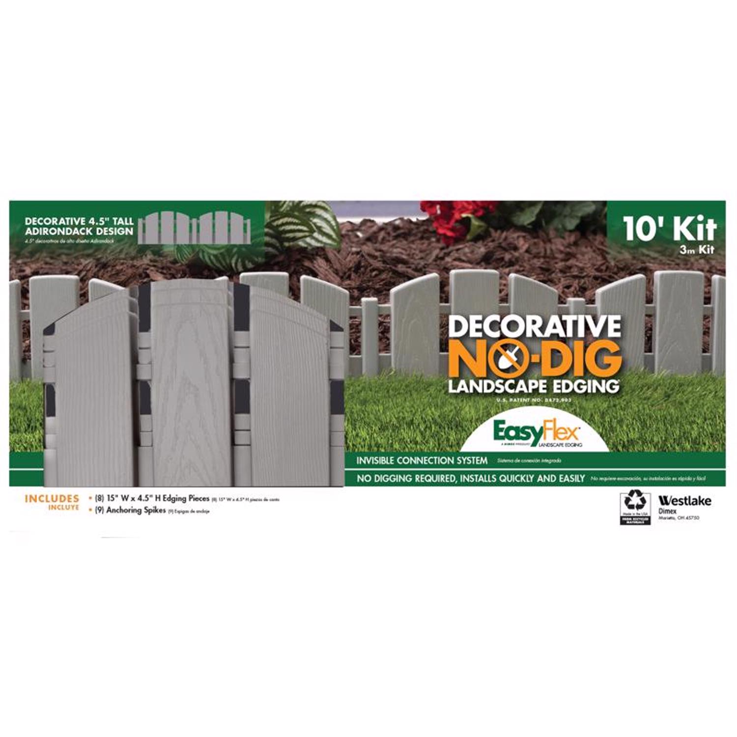 10-Inch Garden Edging Spikes / Anchoring Stakes For Landscape Edging - Fits Dimex - Black (4-Pack?)