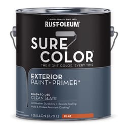 Rust-Oleum Sure Color Flat Clean Slate Water-Based Paint + Primer Exterior 1 gal