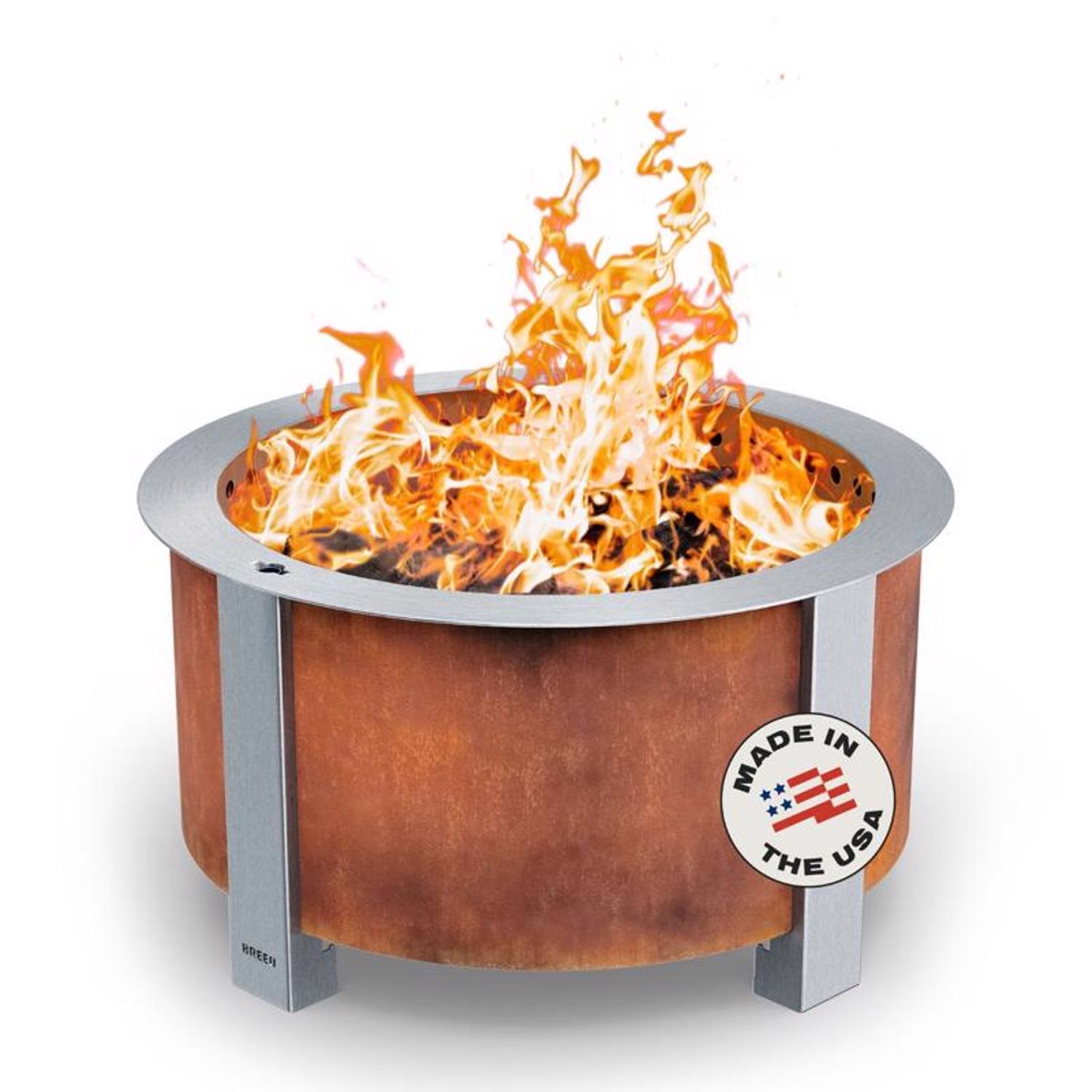 Ace Hardware Breeo X Series 24 Corten Smokeless Fire Pit 24 in. W Corten Steel Outdoor Round Wood Fire Pit
