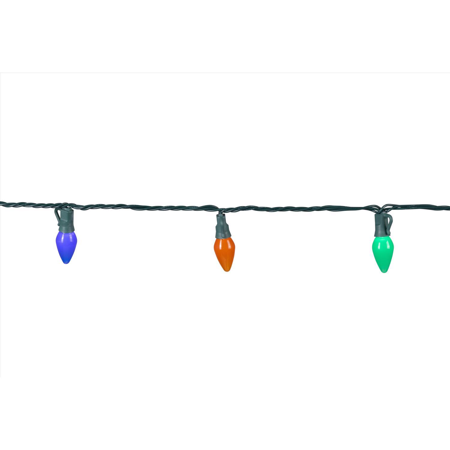 Celebrations Platinum LED C7 Multicolored 50 ct String Christmas