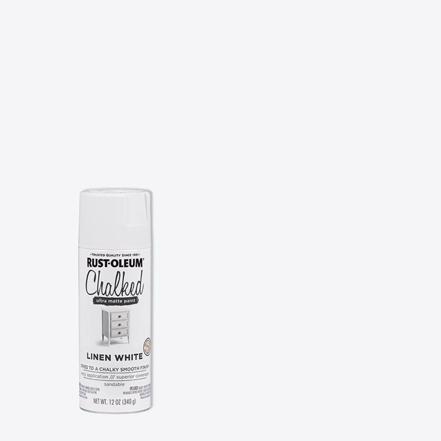 Photos - Paint / Enamel Rust-Oleum Chalked Matte Linen White Chalky Finish Paint 12 oz 302591 