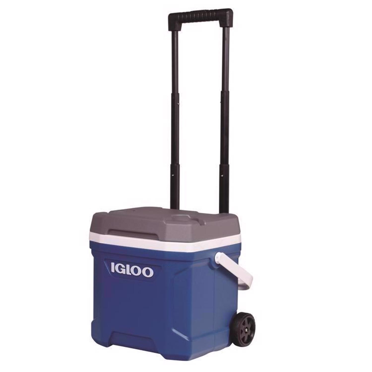 Igloo Blue/Gray 16 qt Roller Cooler Mfr# 34825 - Ace Hardware
