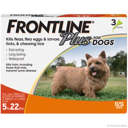 Frontline Plus Liquid Dog Flea and Tick Drops 9.8% Fipronil, 8.8% (S)-methoprene 0.02 oz