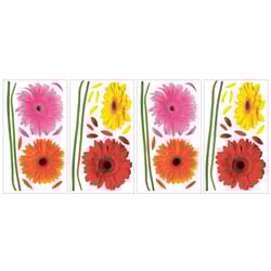 RoomMates Assorted in. W X 1 - 8 in. L Gerber Daisies Floral Peel and Stick Wall Decal
