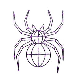 Celebrations Purple 140 ct 16 in. LED Prelit Illuminated Spider Halloween Decor