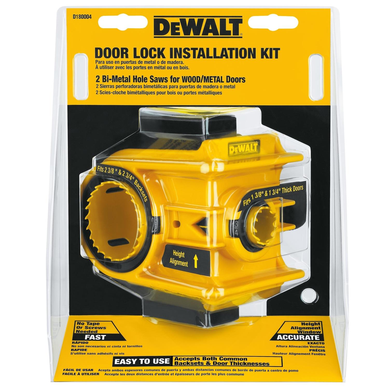Photos - Chain / Reciprocating Saw Blade DeWALT Bi-Metal Door Lock Kit D180004 