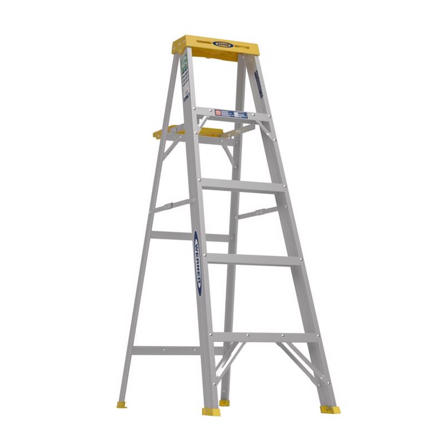 Werner 5 ft. H Aluminum Step Ladder Type II