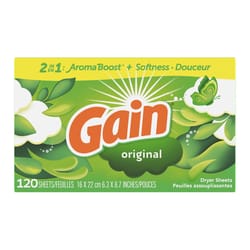 Gain Original Scent Dryer Sheets Sheets 120 pk