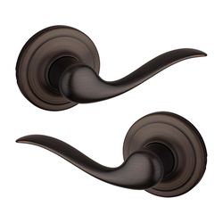 Kwikset Tustin Signature Series Traditional Venetian Bronze Passage Lever 1-3/4 in.