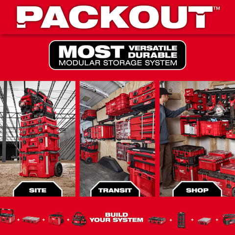 Milwaukee Packout 19.7 in. W X 6.7 in. H Modular System Plastic