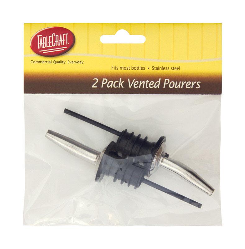 6505564 Vented Bottle Pourer  Stainless Steel - Black & Silver