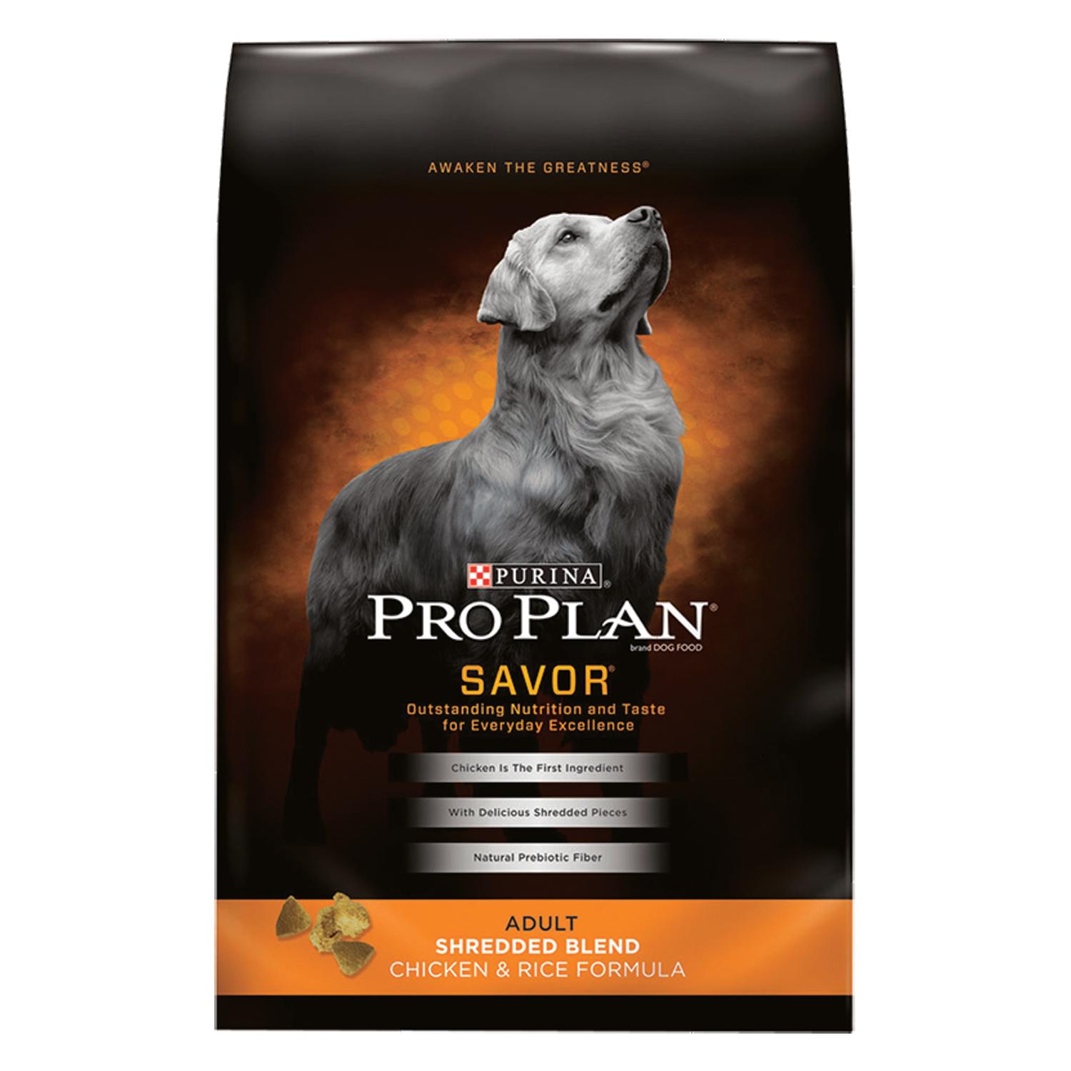 Purina Pro Plan SAVOR Shredded Blend Chicken & Rice Formula Adult Dry Dog Food - 35 lb. Bag