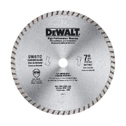 DEWALT 7 in. D X 5/8 in. Diamond Wet/Dry Continuous Turbo Rim Saw Blade 1 pk