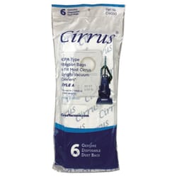 Cirrus Upright Vacuum Bag For fit CR69,79,99 and CR9100 6 pk Type A HEPA