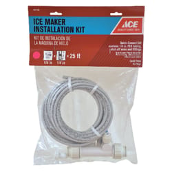 Ace 1/4 in. D X 1/2 in. D X 25 cu ft L Ice Maker/Water Line Installation Kit