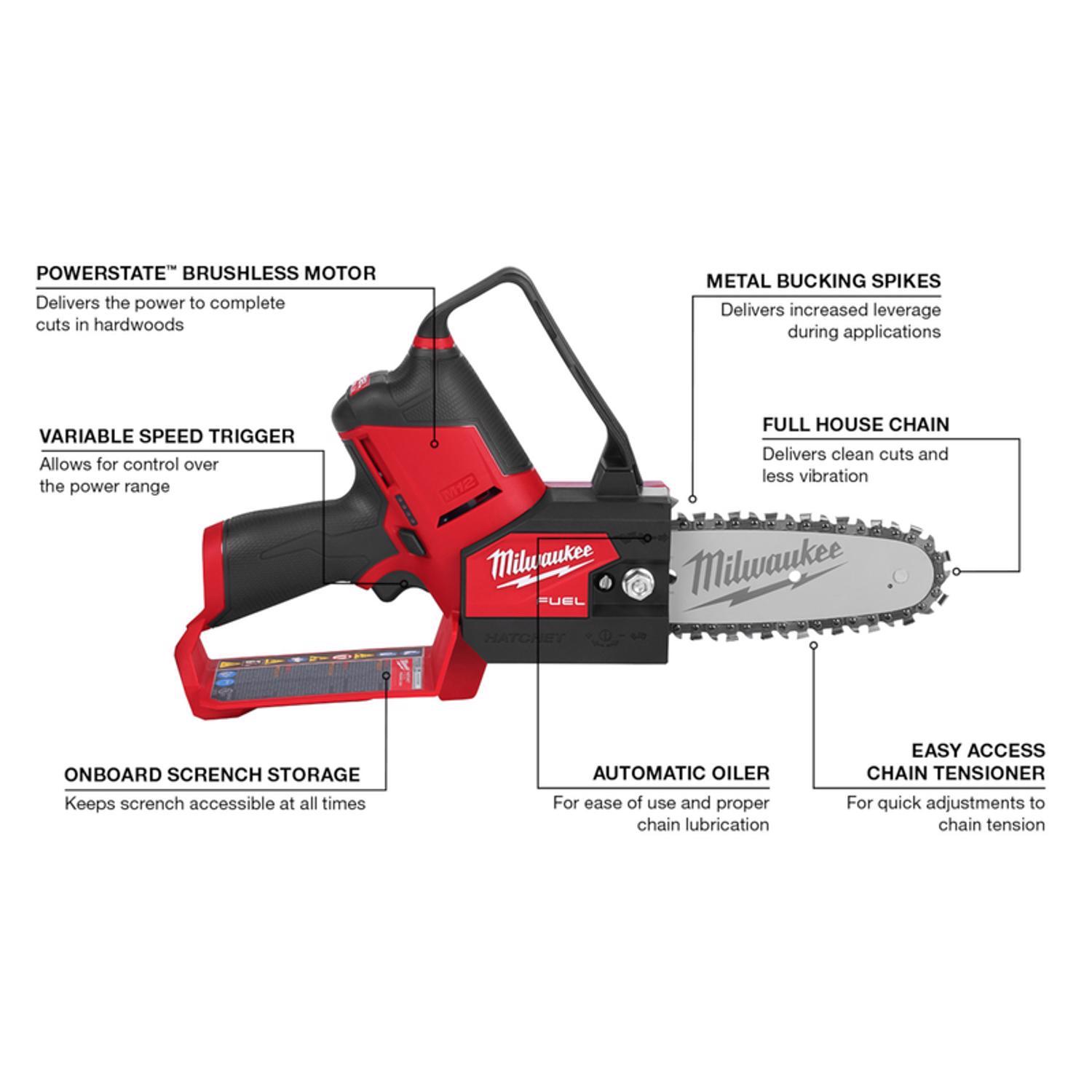Milwaukee M12 FUEL 2527-20 6 in. 12 V Battery Pruning Saw Tool