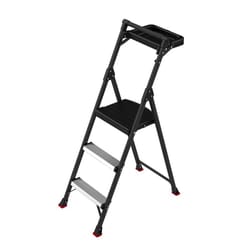 Lift Ladders 4.19 ft. H Steel Step Ladder Type IA 300 lb. cap.