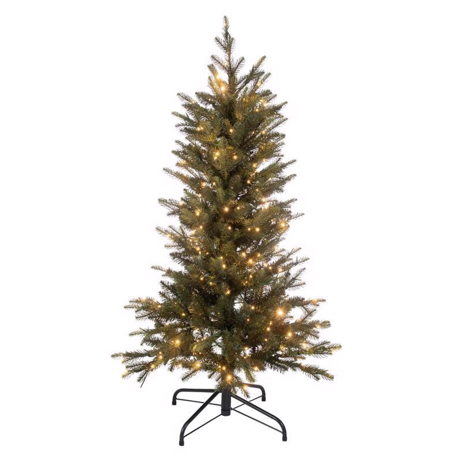 Holiday Bright Lights 1-2 Tree 7-1/2 ft. Pencil LED 900 ct Emerald