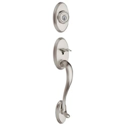 Kwikset SmartKey Shelburne Satin Nickel Handleset