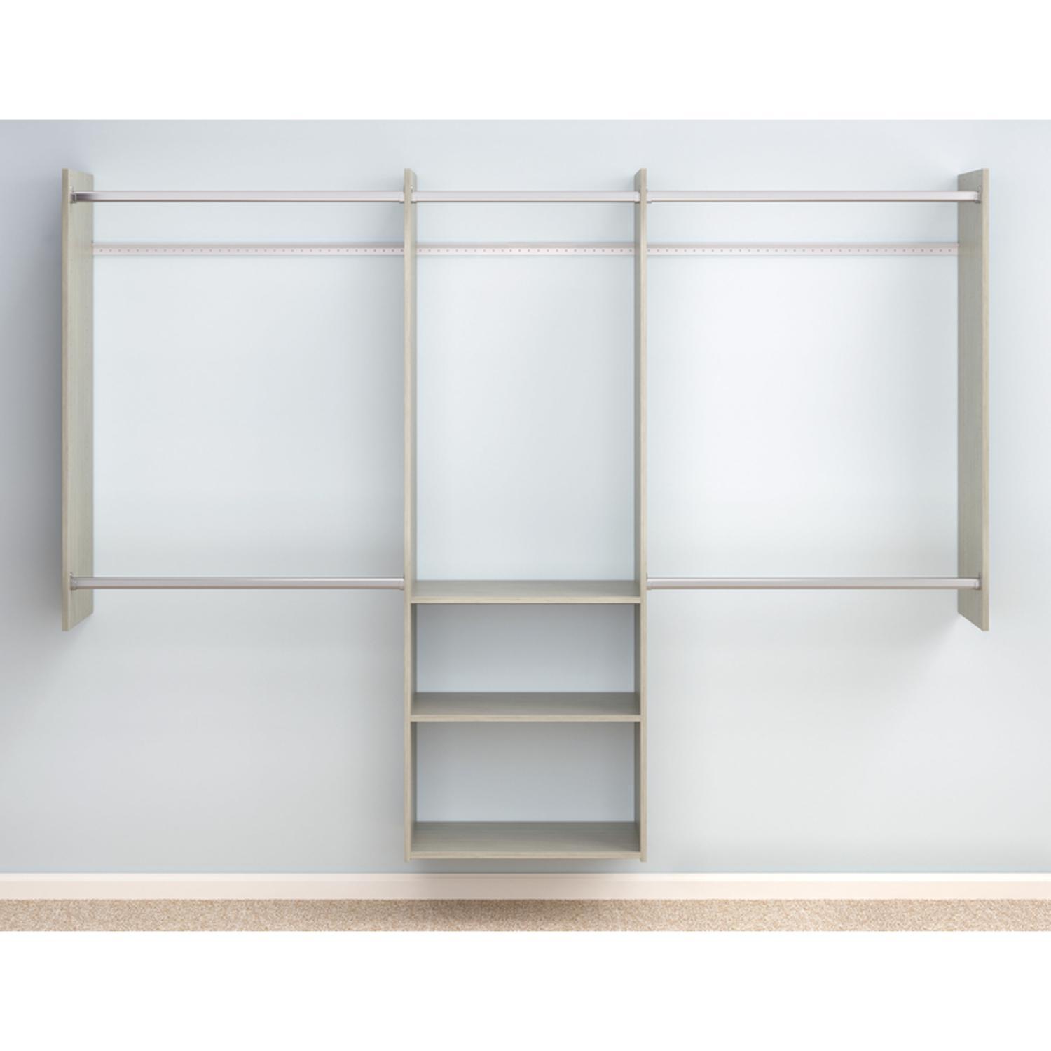 Easy Track 72 in. H X 96 in. W X 14 in. L Wood Laminate Deluxe Starter Closet Kit - Thumbnail 2