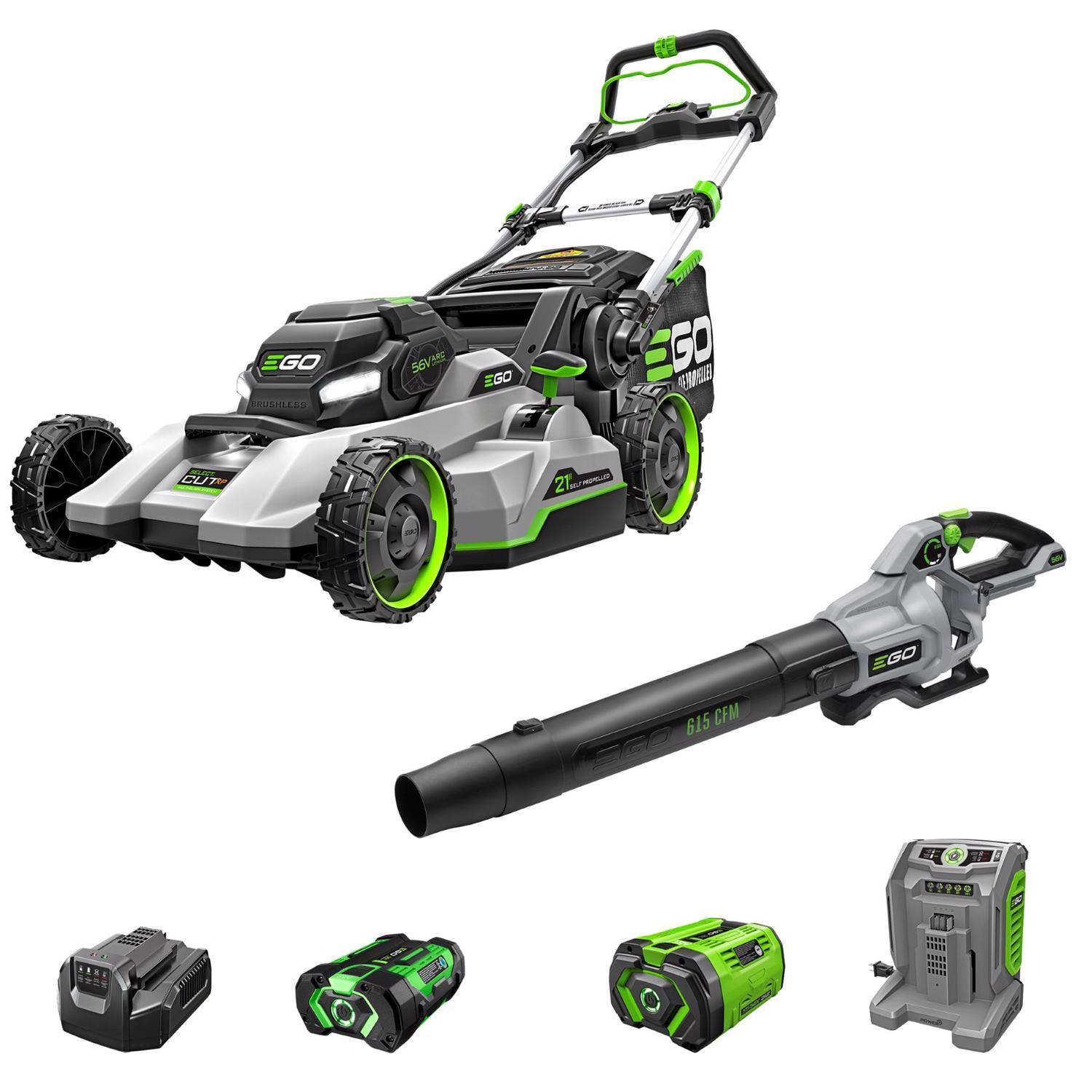 EGO Power+ 800 Series LM2156SP 21 in. 56 V Self-Propelled Lawn Mower Kit with Leaf Blower Kit