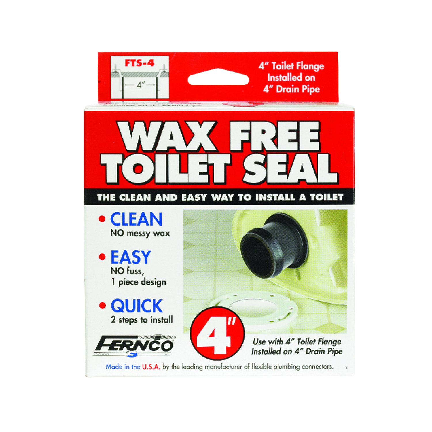 Fernco FTS-4 4 Wax Free Toilet Seal - Manila Store