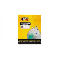 Ruffies Pro 39 gal. Trash Bags Wing Ties 40 pk
