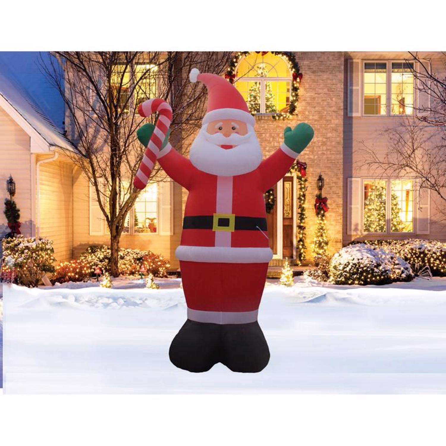 A Holiday Company Santa with Candy Cane 20 ft. Inflatable Mfr