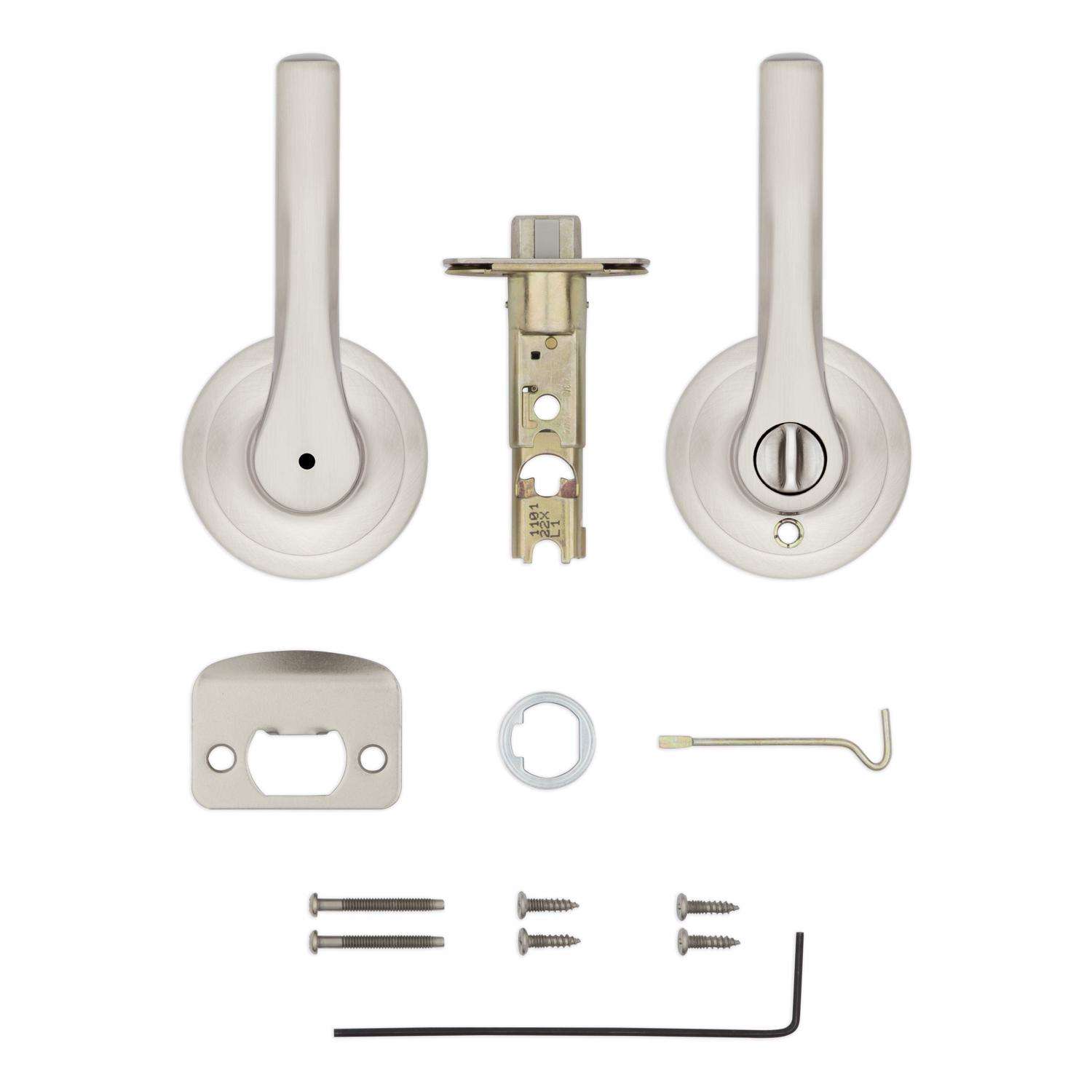 Kwikset Henley Satin Nickel Privacy Lever Right or Left Handed Mfr