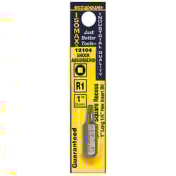 Eazypower Corporation Isomax Square Recess R1 X 1 in. L Insert Bit Chrome Vanadium Steel 1 pc