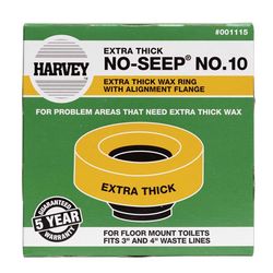 Harvey's Bol-Wax Wax Ring Polyethylene/Wax For Water Closets to Flanges