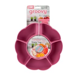 Joie Pink Silicone Snack Tray 40 oz