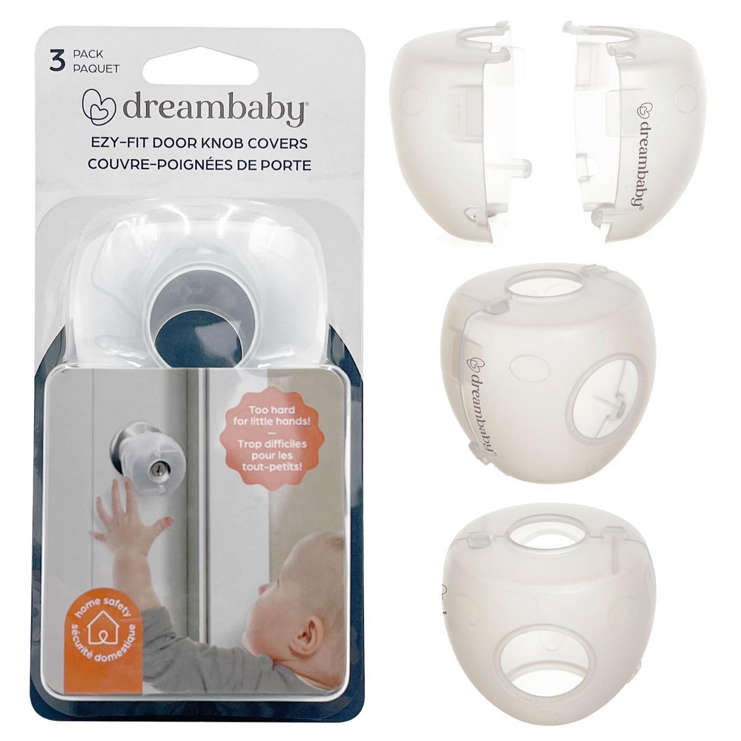 Dreambaby EZY-Fit Clear Plastic Door Knob Covers pk Mfr# L908A