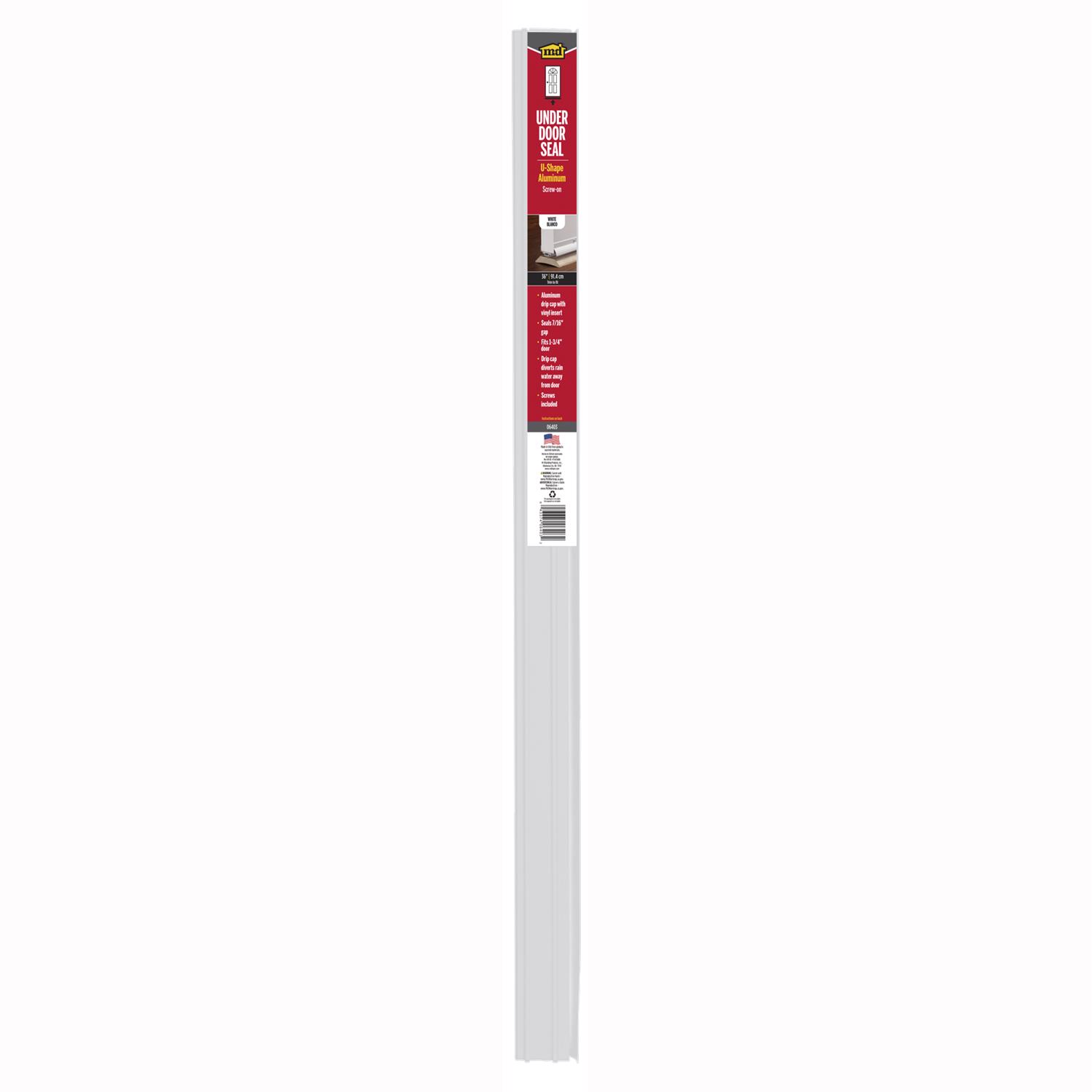 M-D Building Products White Aluminum Under Door Seal For Doors 36 in. L X 1.63 in.