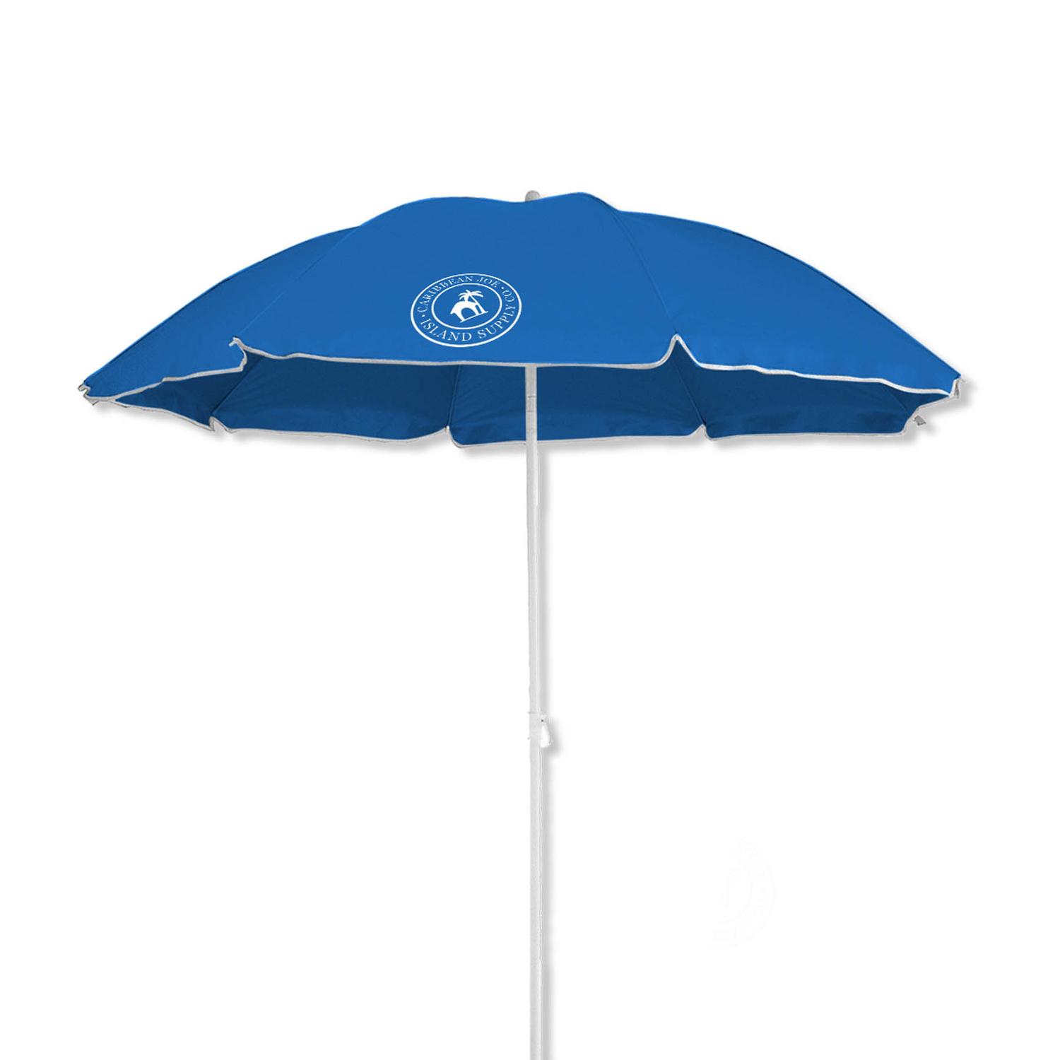 エンゼルス ビーチアンブレラ Caribbean Joe 72 in. Tiltable Blue Beach Umbrella Mfr# CJ-UV72BL