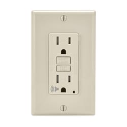 Leviton 15 amps 125 V Light Almond Audible Outlet 5-15R 1 pk