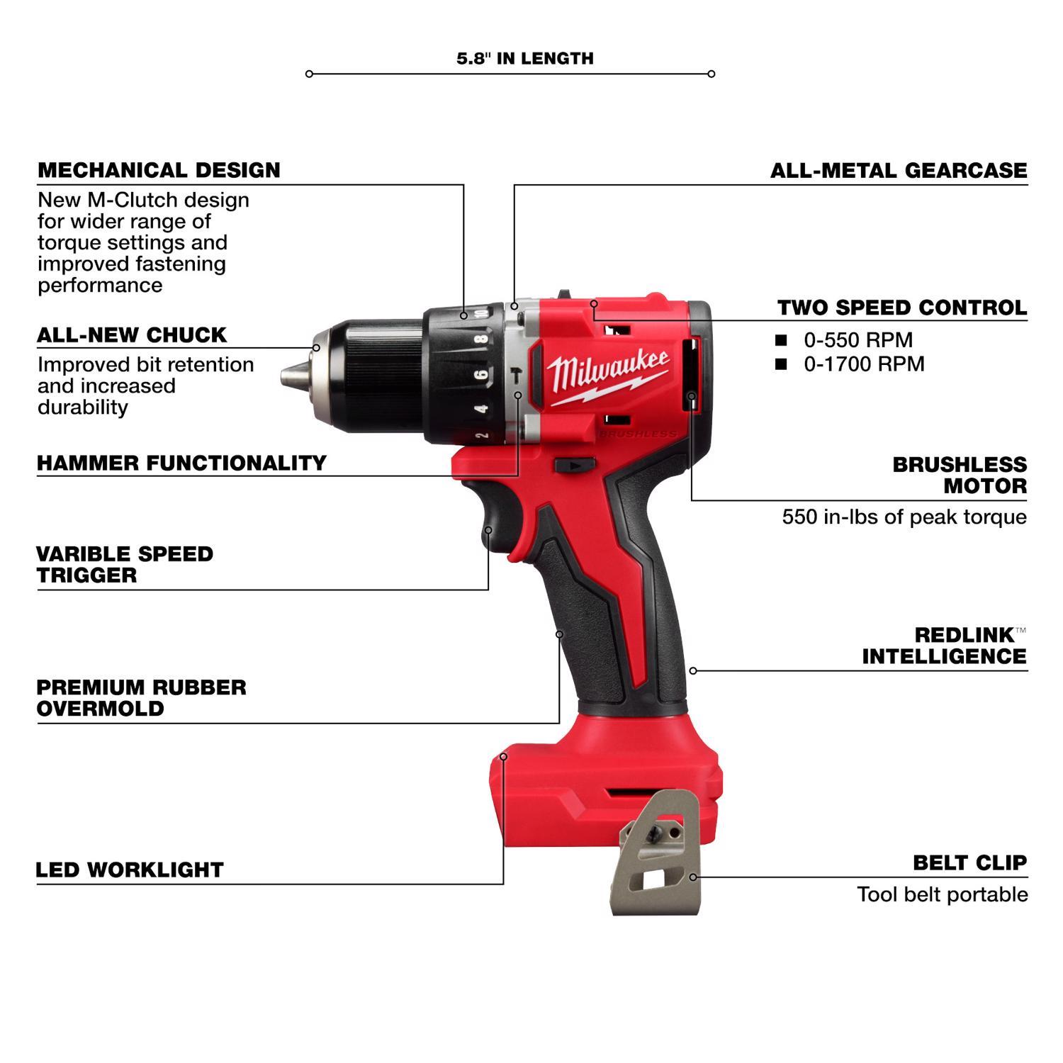 Milwaukee M18 Cordless Brushless 4 Tool Combo Kit Mfr# 3693-24CX