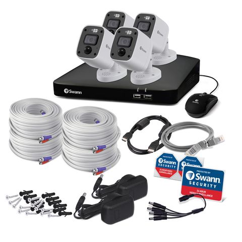 Swann Enforcer Security System 4台セット Swann Enforcer Indoor and Outdoor Smart-Enabled DVR Security