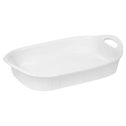 CorningWare 10.5 in. W X 16-1/8 in. L Casserole Pan White