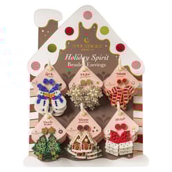 Soul Stacks Women's Holiday Spirit Beaded Assorted Earrings Water Resistant
