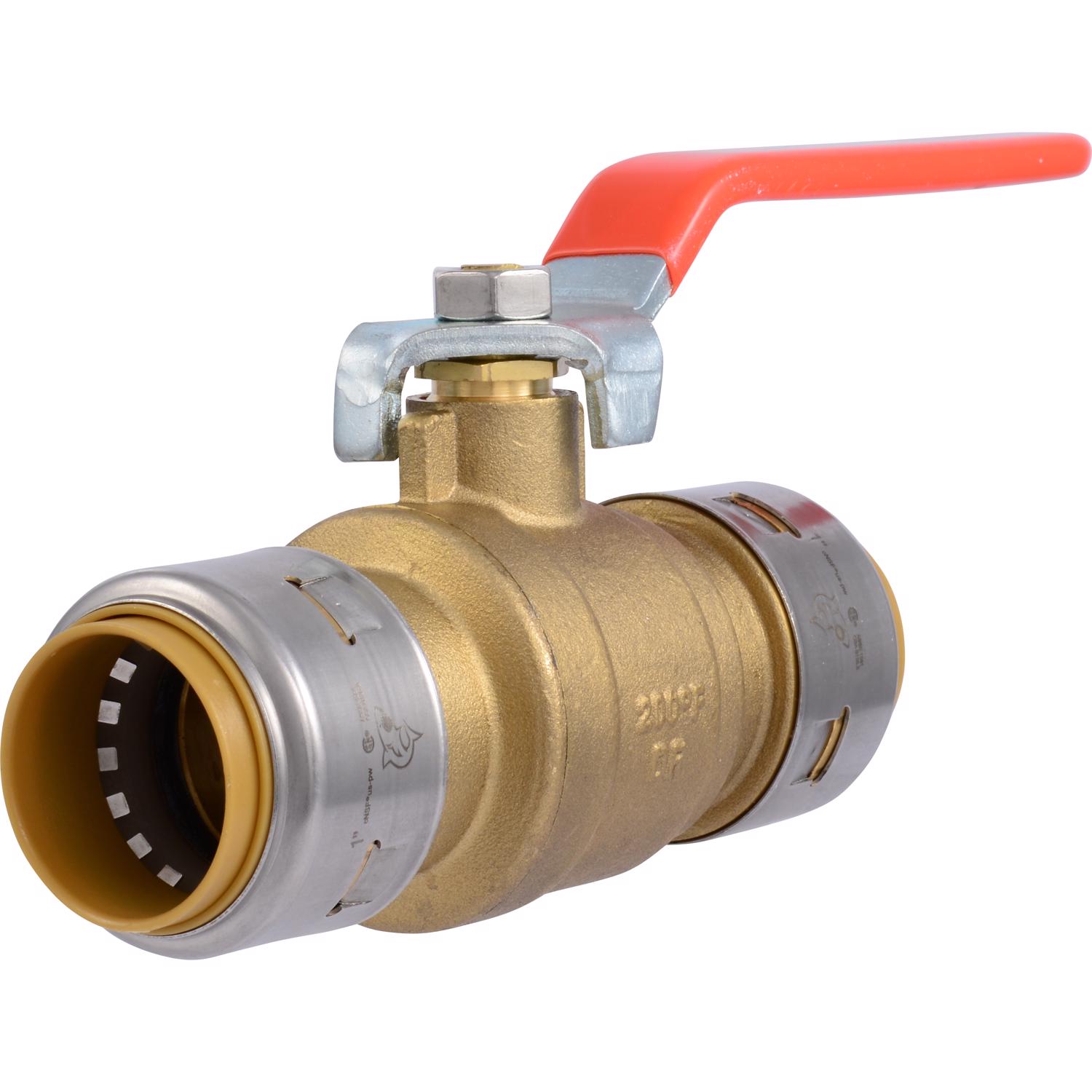 Sharkbite 1in x 1in 200 Psi Brass Push Fit Ball Valve - 22223-0000LFA