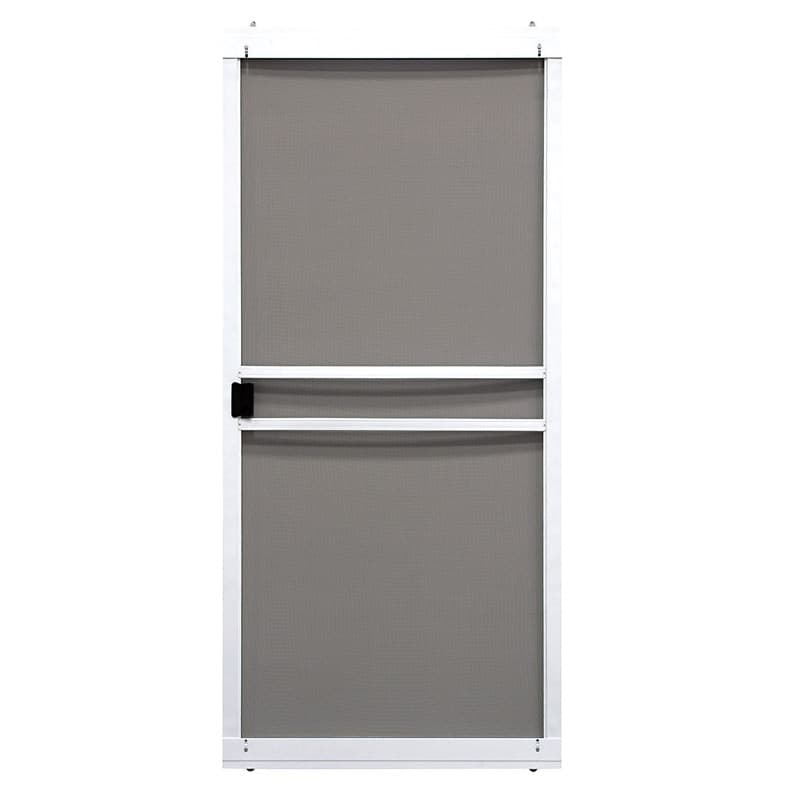 Precision 80-3/4 in. H X 36 in. W Branson White Steel Adjustable Sliding Screen Door