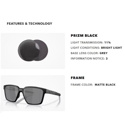 Oakley Actuator SQ Sunglasses Men's Matte Black Frame Prizm Black